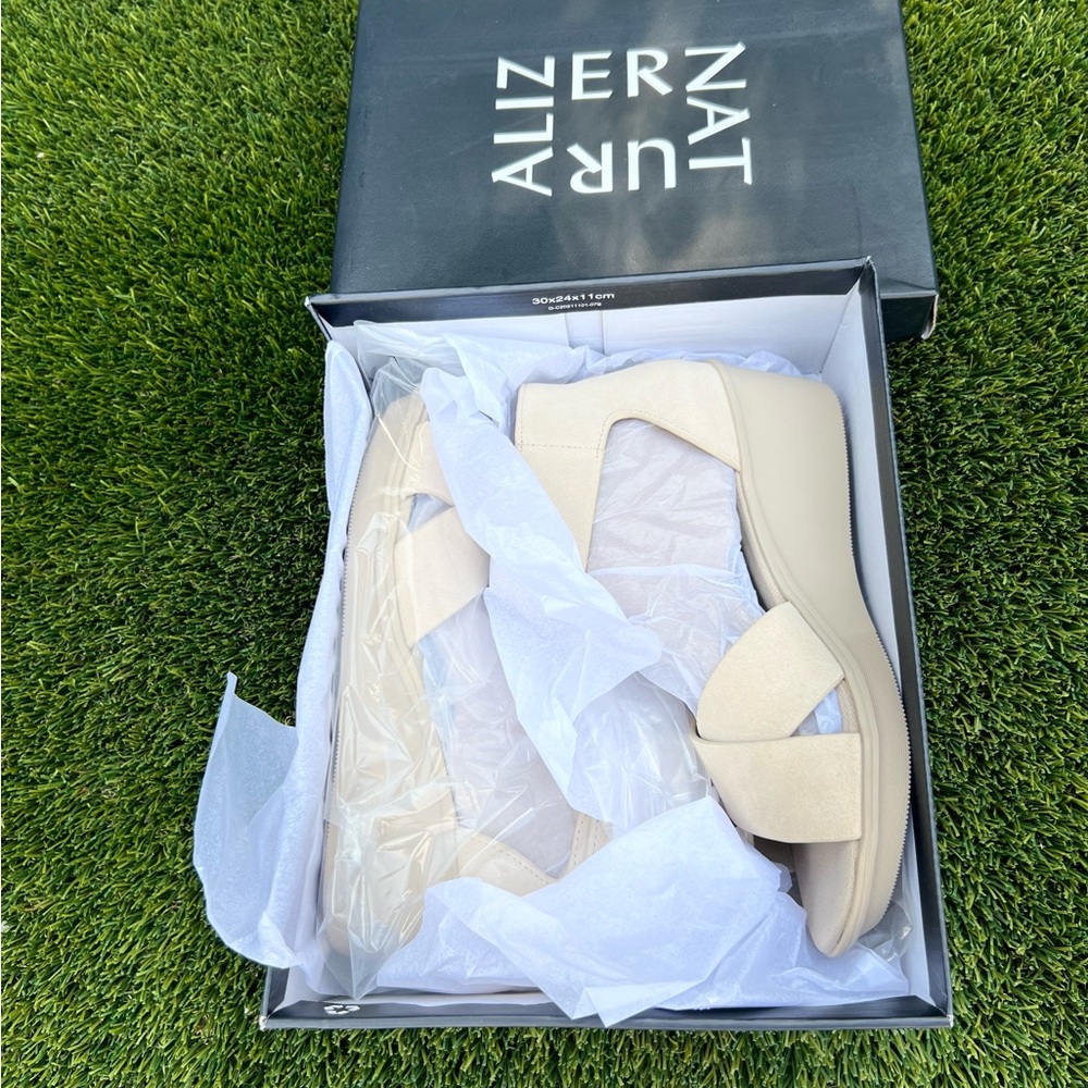 Brand new cream wedge sandals